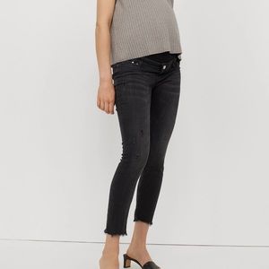 H&M MAMA Maternity Skinny Ankle Jeans-black
